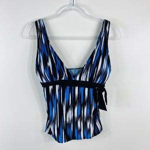 NWT Ana A New Approach Striped Tankini Swim Top